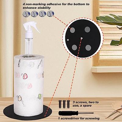 Paper Towel Holder with Spray Bottle,Stainless Steel Countertop Paper Towel  Holder for Kitchen Bedroom and Bathroom, One-Handed Operation Kitchen Paper  Towels Holder with Non Slip Weighted Base Black - Yahoo Shopping