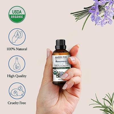 Rosemary Essential Oil - USDA Organic, 100% Pure, Natural, Therapeutic –  PURA D'OR