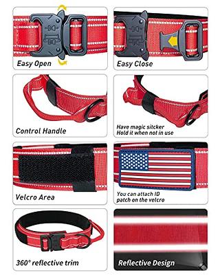  Reflective Airtag Dog Collar with Air Tag Holder Case - Heavy  Duty Dog Collar for Medium Large Dogs, Adjustable Tactical Collars with  Handle - Perfect Dog Collar for Training, Walking