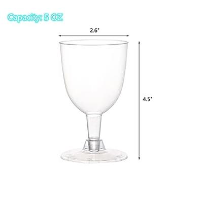 Plastic Glasses - Elegant Clear Wine Goblets