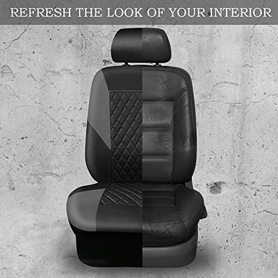 Motor Trend Car Seat Covers for Auto Truck SUV, Mint Faux Leather Front  Seat Covers for Cars, 2-Pack Padded Car Seat Protector Cushion 