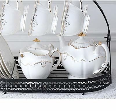 Wrought Iron Tea Set Stand Dishes Organizer