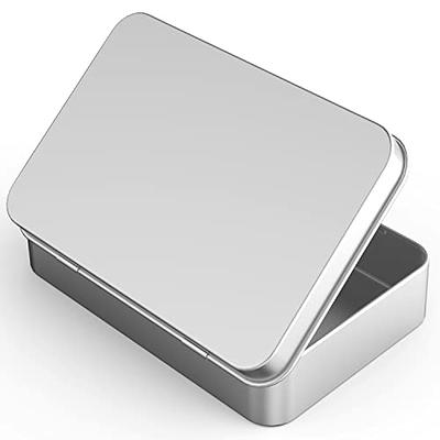 4Pcs Small Tin Box Metal Tins Container Rectangular Tins Box Portable Box  Containers 