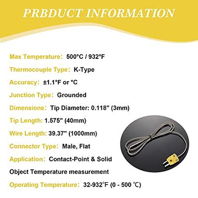 Thermocouple: Grounded, Type K