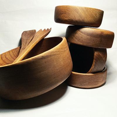 wooden salad bowl set (4 piece)