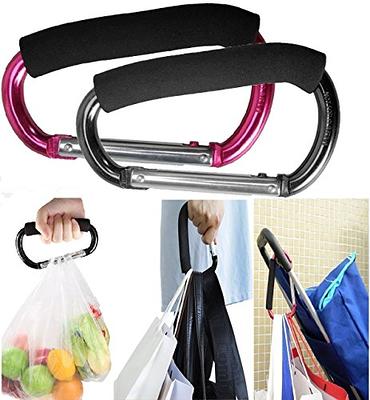 Large Stroller Hooks for Mommy, 2 pcs Carabiner Stroller Hook Organizer for  Hanging Purses, Diaper Bag, Shopping Bags. Clip Fits Single/Twin Travel  Systems, Car Seats and Joggers (Black+Rose) - Yahoo Shopping