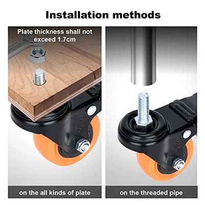  JGJC 2 Inch Swivel Stem Ball Caster Wheels, Antique