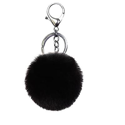 2023 Colorful 7cm Mini Cute Pom Sakura Keychain With Mink Furry Luxury Fur  Ball Handbag Accessories - ursfur