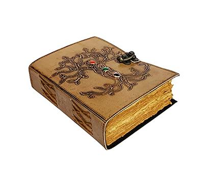 NomadCraftsCo. Vintage Leather Journal Tree of Life-Leather Bound Journal-Antique Paper-Beautiful Embossed Tree Leather Sketchbook - for Drawing