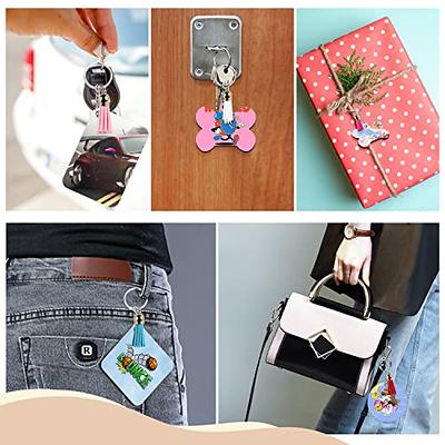  400 Pieces Heat Transfer Blanks Keychain Tassels with Key Rings  Sublimation Keychain Blanks Set MDF Blank Board Set for Keychain DIY and  Craft, Double Side Printed (Round)