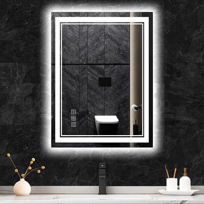 15.7 in. H x 59 in. W Rectangle Metal Frame Black Wall Mounted