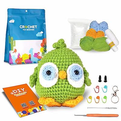 LuNuaFvy Crochet Kits for Beginners Adults Kids,Easy Knitting Yarn for  Starter,animail amigurumi Gift,Step-by-Step Video Tutorials