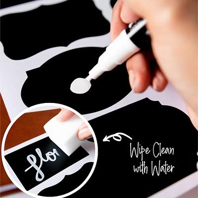 White Erasable Liquid Chalk Markers 2PK - 3mm Fine Tip Chalkboard Marker  White Chalk Pen- Bright Ink