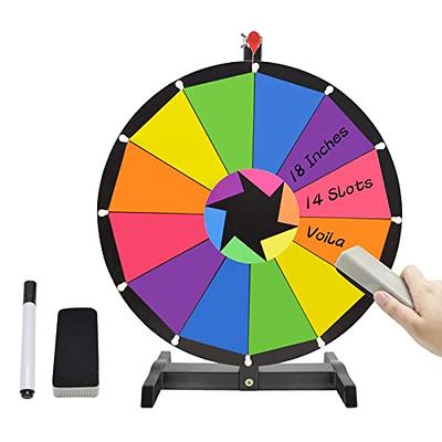  12 Inch Spinning Prize Wheel, Heavy Duty Base with 10 Slots  Color Tabletop Spinner, Spin The Roulette Wheel for Carnival, Trade Show  and Win Fortune Spin Games : Toys & Games