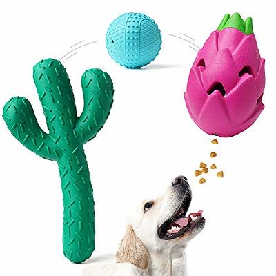 2PCS Puppy Dog Toys Chew Toys Interactive Treat Dispensing Puzzle Toy for  Small Dogs Tough Rubber Teething Dog Bones for Puppies - AliExpress