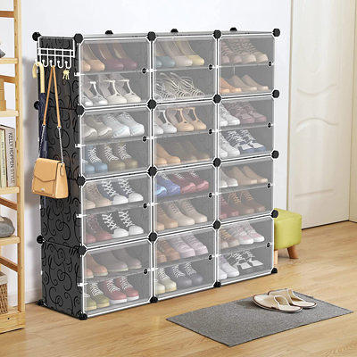 Mavivegue Metal Shoe Rack Organizer, 8 Tiers Tall Shoe Shelf