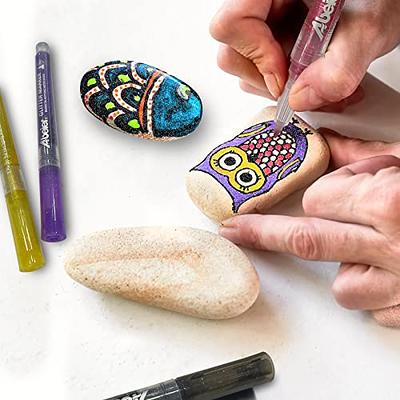 DEYONI 12 Colors Acrylic Paint Pens for Kid 0.7mm, Extra Fine Paint Pens  Acrylic Markers Canvas, Rock Painting, Wood, Fabric, Ceramic, Stone, Metal