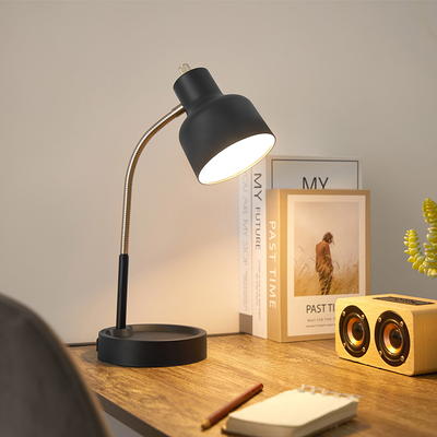 Mainstays LED Gooseneck Desk Lamp with Catch-All Base & AC Outlet