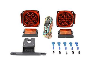 MAXXHAUL 70205 Trailer Light Kit - 12V All LED, Left and Right Waterproof  Submersible for Trailers, Boat Trailer Truck Marine Camper RV Snowmobile