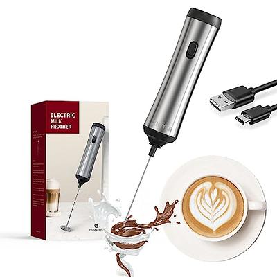 Cincred Milk Frother Electric, Battery Operated Handheld Frother for  Coffee, Mini Whisk, Foam Maker and Drink Mixer for Latte, Cappuccino,  Frappe, and Hot Chocolate (Gray) - Yahoo Shopping