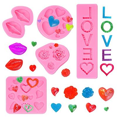 Heart Shape Love Silicone Mold, Non-stick Easy Release Heart Shaped  Silicone Mold Tray For Handmade Chocolate, Dessert 