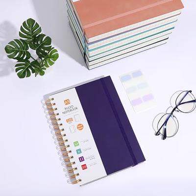 Notebook - 3 Pack A5 Lined Journal Notebooks, 8.3'' x 6'' Spiral Notebook,  Journal Notebook with Thick Paper, Classic College Ruled Notebooks for