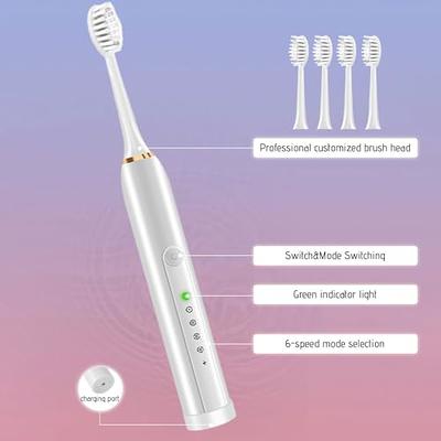 crgrtght Electric Toothbrush, Electric Toothbrush with 8 Brush Heads,with  Toothbrush Box, 5 Cleaning Modes,Electric Toothbrush Rechargeable,Smart