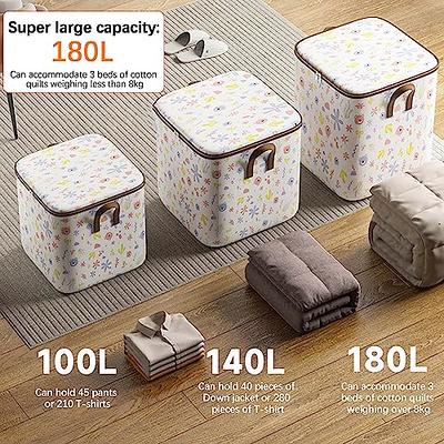 Clothing Storage Bins, Closet Bin With Handles, Foldable Storage Baskets,  Fabric Storage Containers For Organizing Clothes, Home Organization And  Storage Supplies, Bedroom Accessories - Temu