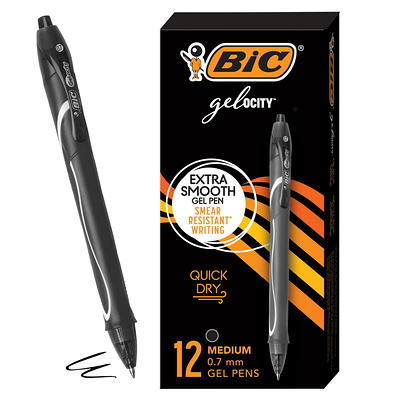 BIC Gel-ocity Quick Dry Retractable Gel Pens, Medium Point, 0.7mm, Assorted  Ink, 8/Pack (RGLCGAP81-A