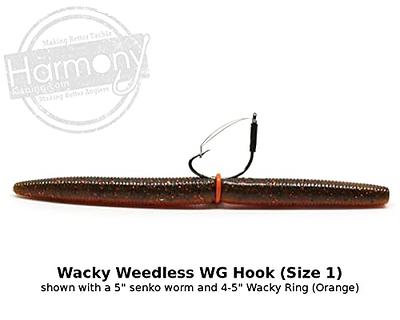  Weedless Wacky Worm Hooks,30pcs Wacky Rig Fishing