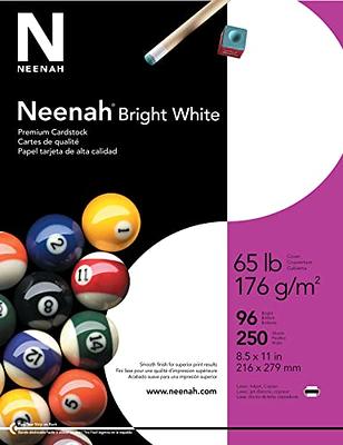 Neenah Premium Cardstock, 8.5 x 11, 65 lb/176 gsm, Bright White, 250  Sheets (91904) - Yahoo Shopping