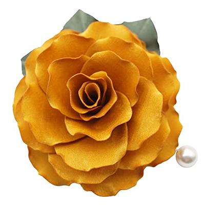 Yellow Rose Flower Pin