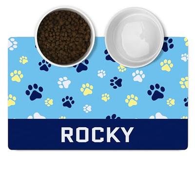 Food & Water Paw Design Pet Food Mat for Dog or Cat - Custom Floor Mat