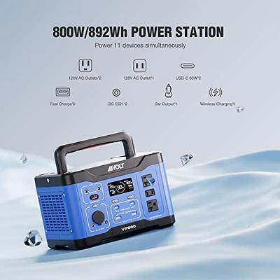 Powdeom 155Wh Portable Power Station, 42000mAh Laptop Power Bank with 150W  AC Outlet, Dual Way 65W PD/USB-C Port, Laptop Charger Battery Backup Power