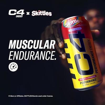 Cellucor C4 Energy Drink, Starburst Lemon, Carbonated Sugar Free Pre  Workout Performance with no Artificial Colors or Dyes, 16 Oz, 12 Count