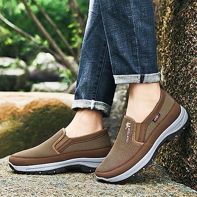 Mishansha Comfort House Shoes for Men Canvas Slip on Shoes Men's Slippers  Lightweight Mules Black