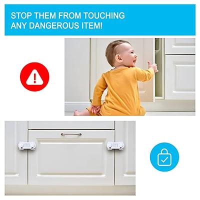 Child Safety Locks (10-Pack) Baby Safety Cabinet Locks - for