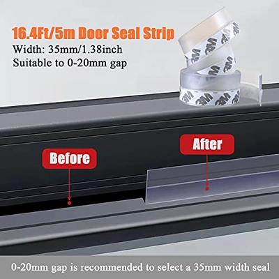 16.4Feet Silicone Seal Strip,Door Weather Stripping Door Seal Strip Window  Seal Silicone Sealing Tape for Door Draft Stopper Adhesive Tape for Doors  Windows and Shower Glass Gaps 45MM 