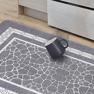 ASPMIZ Modern Kitchen Floor Mat Anti Fatigue Cushioned, Marble Kitchen  Runner Rug Non Slip Washable, Waterproof