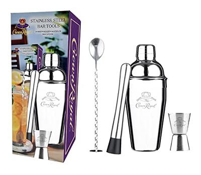 Crown Royal 4 Piece Stainless Steel Bar Tools Compatible  Perfect Home Bartending  Kit and Cocktail Shaker Set for an Awesome Drink Mixing Experience - Yahoo  Shopping