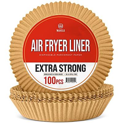 Air Fryer Disposable Paper Liner Square 9 inch, 100pcs Large Square Air Fryer Paper Liners for 6-10QT Air Fryer, Non-Stick Parchment Paper for Frying