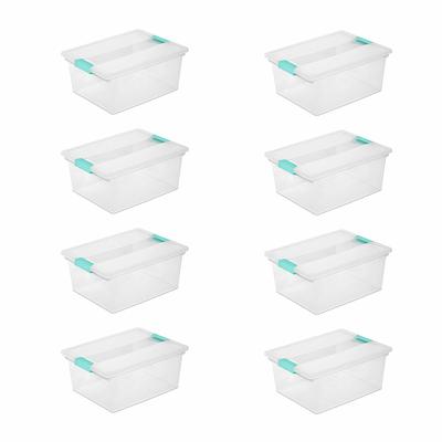 IRIS 3-Pack Stackable Plastic Legal File Storage Box Large 8-Gallons  (32-Quart) Blue Weatherproof Heavy Duty Tote with Latching Lid in the Plastic  Storage Containers department at