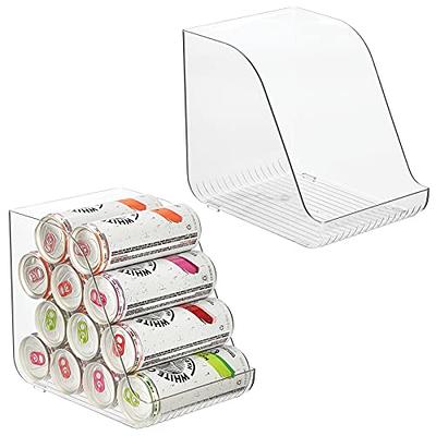 mDesign Plastic Kitchen Pantry Storage Organizer Bin with Handles, 2 Pack,  Clear