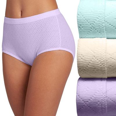 Women's Jockey® Elance Breathe 3-pack Pointelle Briefs Panty Set 1542,  Size: 10, Med Purple - Yahoo Shopping