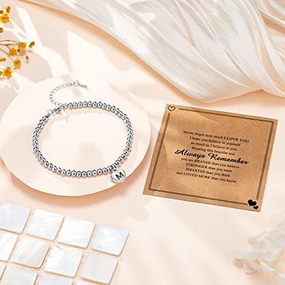 Name Initial Charm Bracelet Girls Letter Bangle Ladies Bracelets Womens  Jewelry