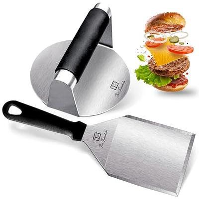  HULISEN Stainless Steel Burger Press, 6.2 inch Round Burger  Smasher, Professional Griddle Accessories Kit, Grill Press Perfect for Flat  Top Griddle Grill Cooking : Patio, Lawn & Garden