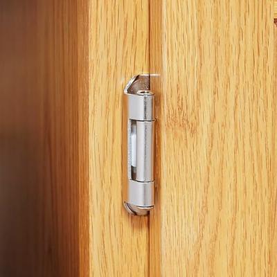 Probrico 1 Pair（2 Pack）Kitchen Cabinet Hinges for Face Frame Cabinet,  Concealed Cabinet Hinges Brushed Satin Nickel with Mounting Screws