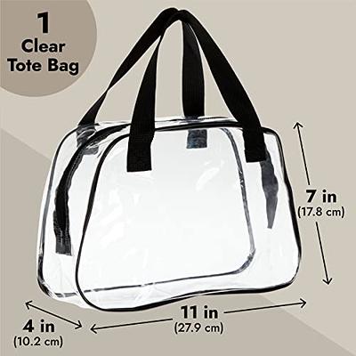 2 Pack Clear Stadium Approved Tote Bags, 12x6x12 Large Transparent