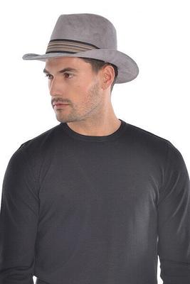 Gray Cowboy Hat, Winter Men Fedora Hats, Western Style Christmas