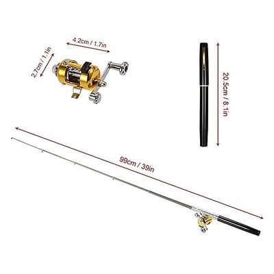 Mekek Fishing Rod Reel Combo Set Mini Telescopic Portable Pocket